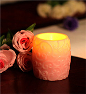 粉红控/螺旋纹----LED电子蜡烛 创意礼品家居摆件 送礼佳品